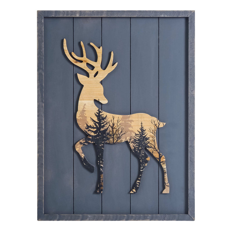 Millwood Pines Forest Deer Wood Wall Decor & Reviews Wayfair